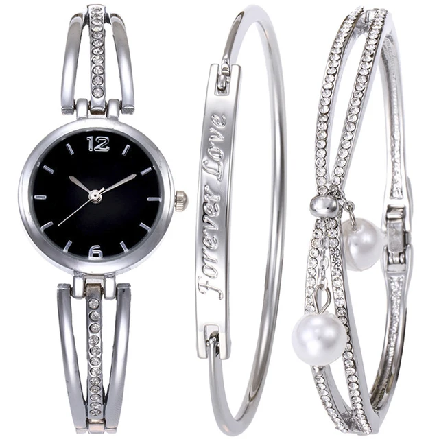 2018 Luxury Rhinestone Zinc Alloy Bracelet Watch Set For Women Fashion Jewelry A 2018 Luxury Rhinestone Zinc Alloy Bracelet Watch Set For Women Fashion Jewelry A