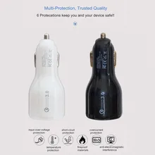 Автомобильное зарядное устройство SMALUCK Quick Charge 3,0 для мобильного телефона, двойное автомобильное зарядное устройство Usb 3,0, адаптер быстрой зарядки, автомобильное зарядное устройство Mini Usb