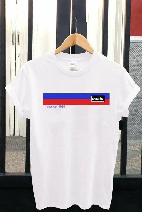 Oasis Rock BritPop Band Tour 1990 s Винтажная футболка с принтом размер S до 3XL летняя новая Мужская хлопковая футболка Топ футболка плюс размер