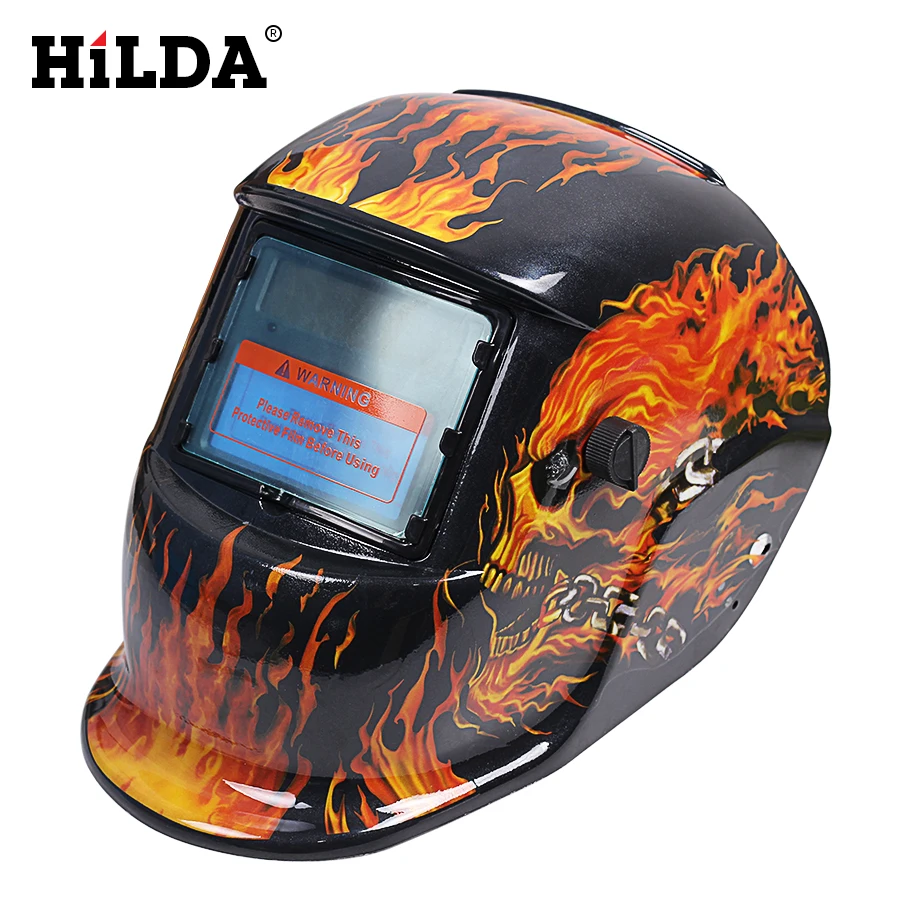 

HILDA Solar Auto Darkening MIG MMA Electric Welding Mask/Helmet/Welder Cap/Welding Lens For Welding Machine Helmets