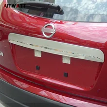 Esterno Baule Posteriore del Coperchio Della Copertura Per Nissan Qashqai Dualis 2007-2013 ABS Chrome Trim Portellone posteriore Protector Trim Senza foro AITWATT