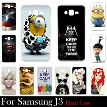 Para Samsung Galaxy J3 caixa de plástico rígido celular caso máscara protetora tampa da caixa da pele máscara frete grátis