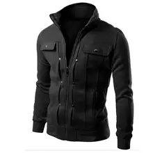 Jacket Men Brand Clothing Mens Jackets Coats Zipper Fashion Fake Pocket Design Male Jacket Jaqueta Masculino Casacas Para Hombre