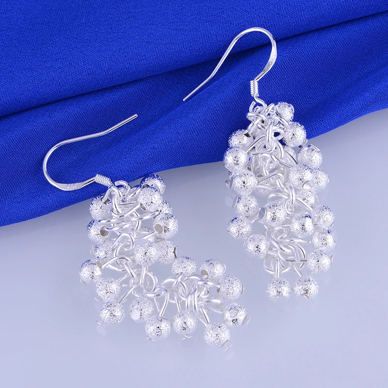 

925 sterling silver earrings , 925 silver fashion jewelry , grape shiny /ihyaqzfa hvlaqmsa LQ-E007