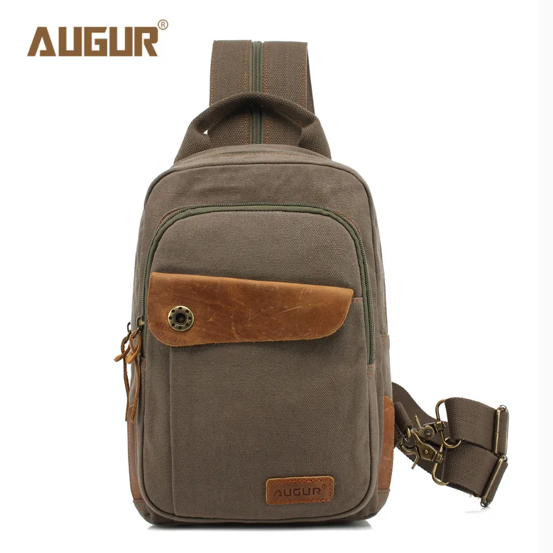 Нагрудная Сумка 2016 холщовая кожаная сумка через плечо Мужская Военная армейская