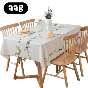 

AAG Nordic Simple printed tablecloth modern waterproof solid color rectangular dining table cover Coffee table tablecloths mats