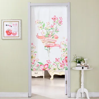 

Kitchen Fabric Door curtains Fashion Flower Rose Bunches Print doors curtains Door Decor for Living Room Bedroom home decor AA36