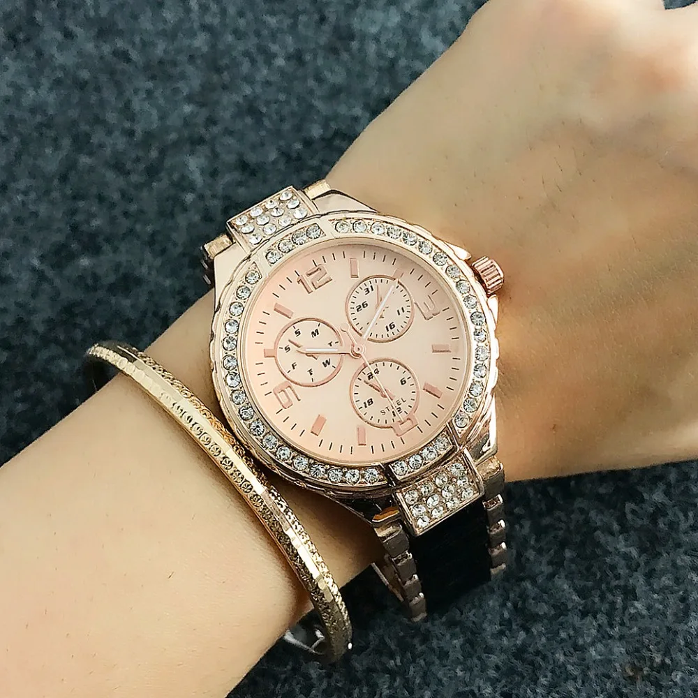 

Contena Dazzling Diamonds Elegant Women Wristwatches New Fashion Dials Decoration Imitation Ceramic Ladies Watch zegarki Ceasuri