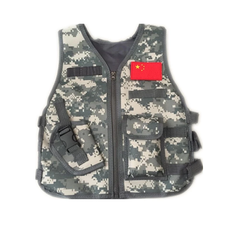Детская Тактическая Военная куртка с несколькими карманами, детский дышащий Быстросохнущий Камуфляжный жилет, жилет для охоты