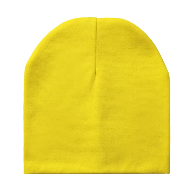 Baby Hats Cotton Solid Color Baby Cap Children's Beanie Hat For Boys And Girls Kids Boys Winter Hat Yellow