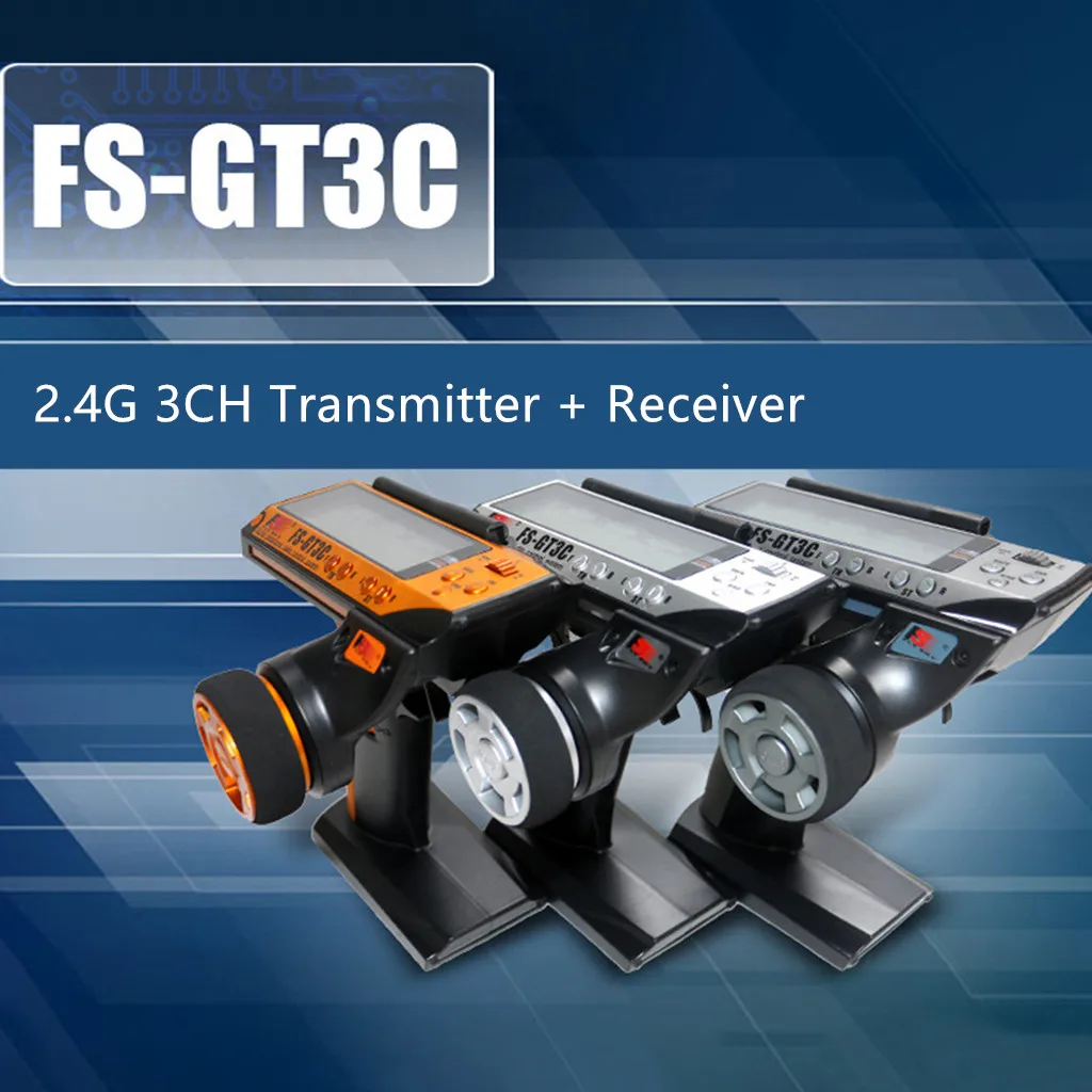 

FS-GT3C 2.4G 3CH LCD Transmitter + Receiver Radio Control For Flysky RC Car Boat New Arrival Dropshipping