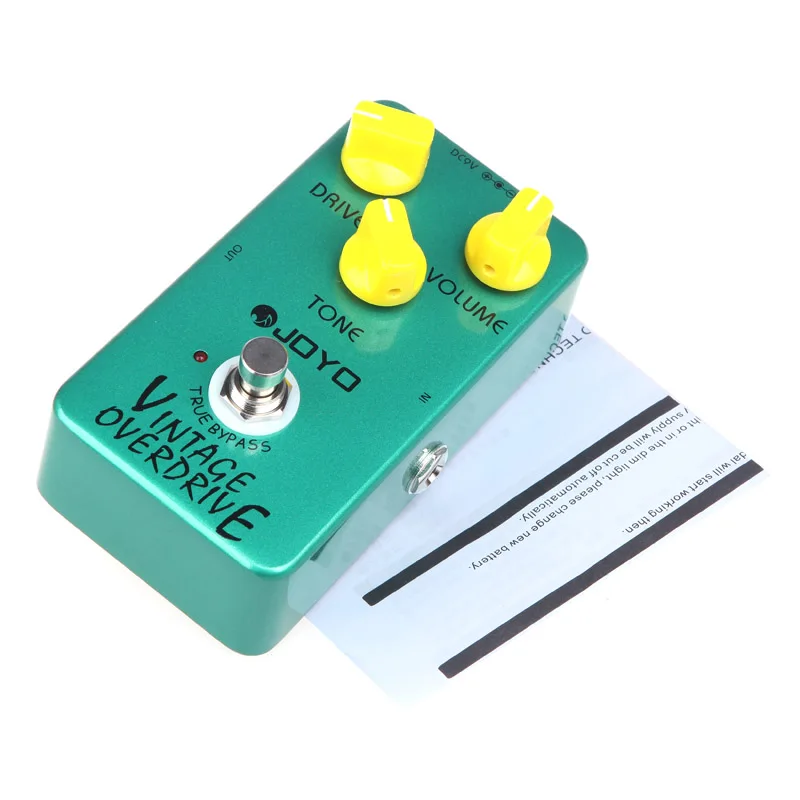 JOYO JF- 01 Electric Guitar Effect Pedal True Bypass Design Vintage Overdrive Aluminum Alloy Guitar Pedal Guitar Accessories