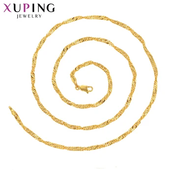 

Xuping Fashion Pure Gold Color Plated Long Necklace for Women Girls Chain Jewelry Beautiful Gifts S122.9-45128