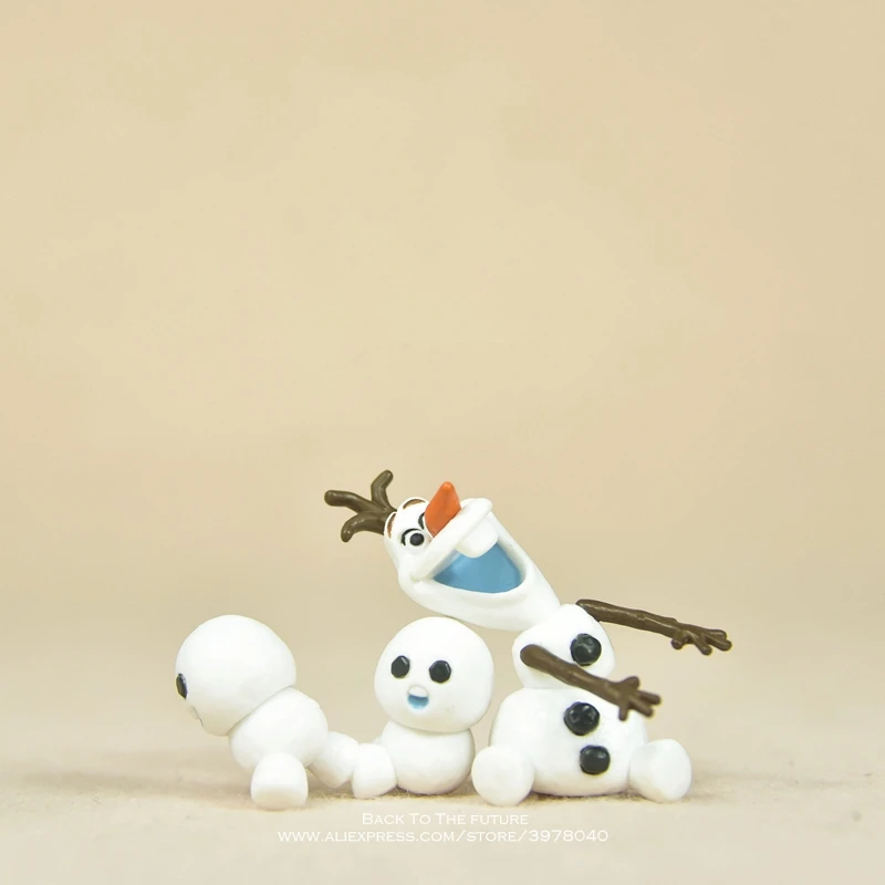 Disney Frozen snowman Olaf 3pcs/set 3-6cm Action Figure Posture Anime Decoration Collection Figurine Toy model for children Disney Frozen snowman Olaf 3pcs/set 3-6cm Action Figure Posture Anime Decoration Collection Figurine Toy model for children