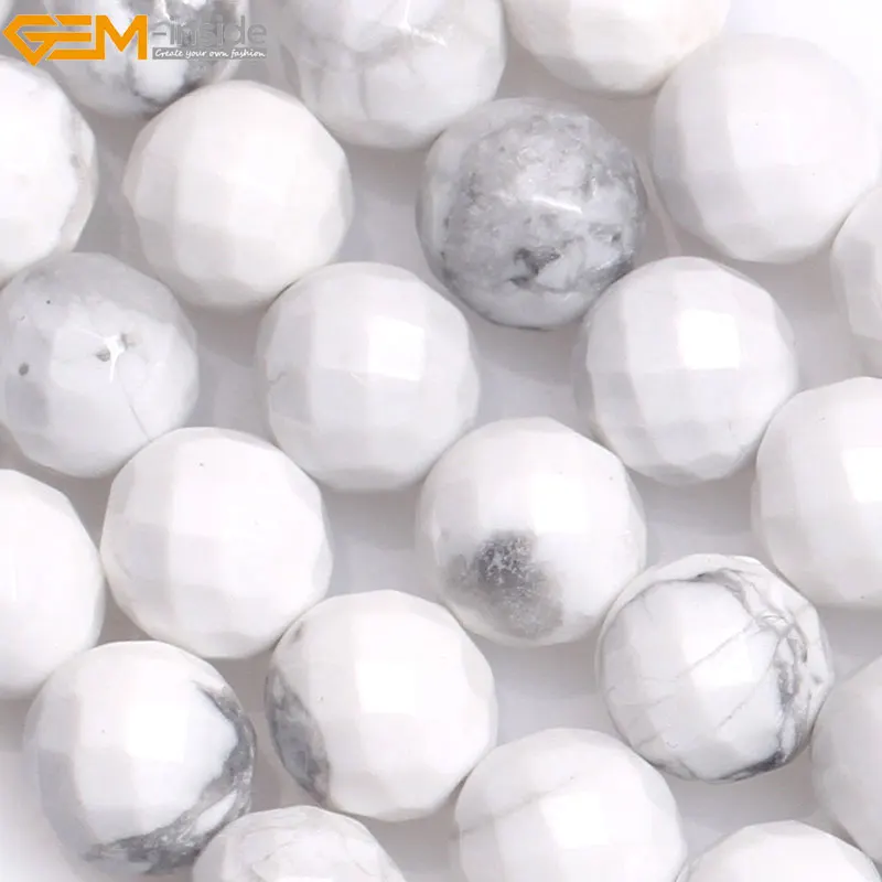 Грановитая Howlite бусы для изготовления ювелирных изделий 6-12 мм 15 дюймов DIY Jewellery Gem-внутри