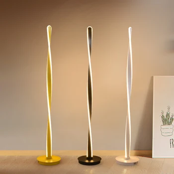 

JAXLONG Simple Modern Nordic Floor Lamp Bedroom Lamp Creative Personality Vertical LED Bedside Study Lamps Living Room