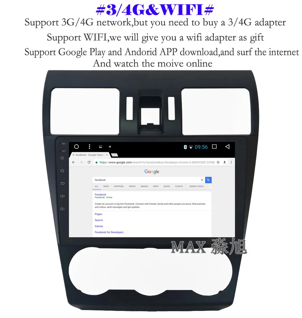 Discount MAX Android 8.1.0 Car DVD Player for Subaru WRX Forester 2014 2015 2016 Car Radio RDS BT 4G WiFi SWC GPS Navigation Free Map 7