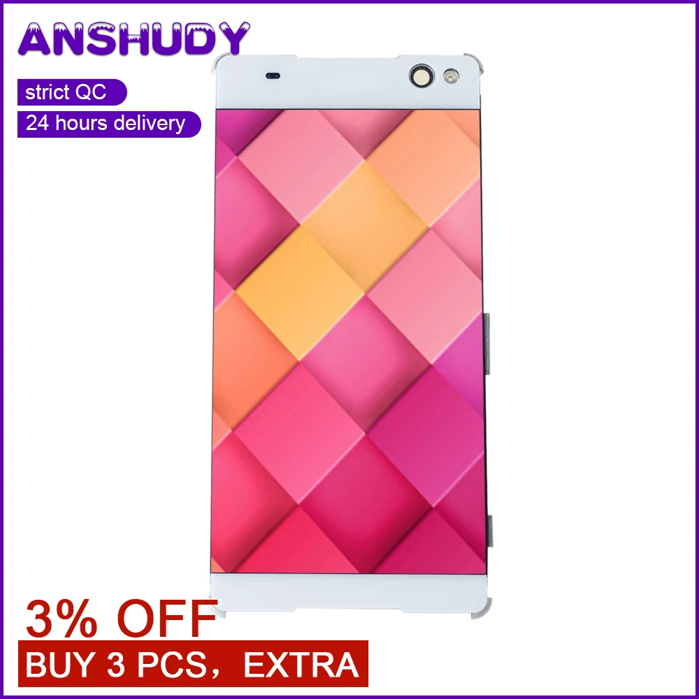 

For Sony Xperia C5 Ultra LCD Display Frame Touch Screen Digitizer Sensor Assembly For Sony C5 Ultra Display E5506 E5533 E5563