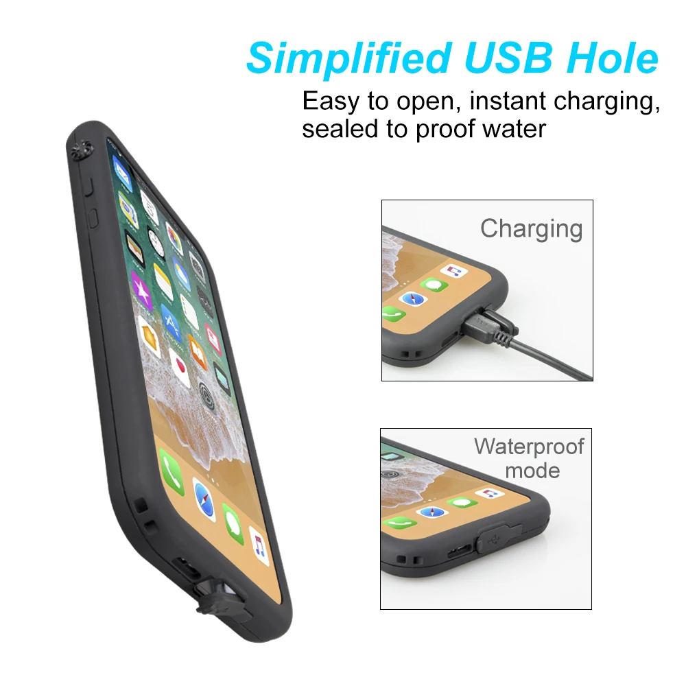 Waterproof Case for iPhone X  (1)