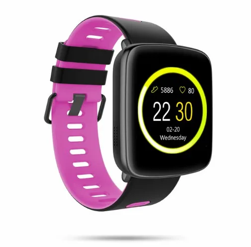 Kingwear Bluetooth Водонепроницаемый Смарт-часы GV68 Поддержка монитор сердечного ритма шагомер пульт дистанционного управления камерой IP68 спортивные Smartwatch - Цвет: Розовый