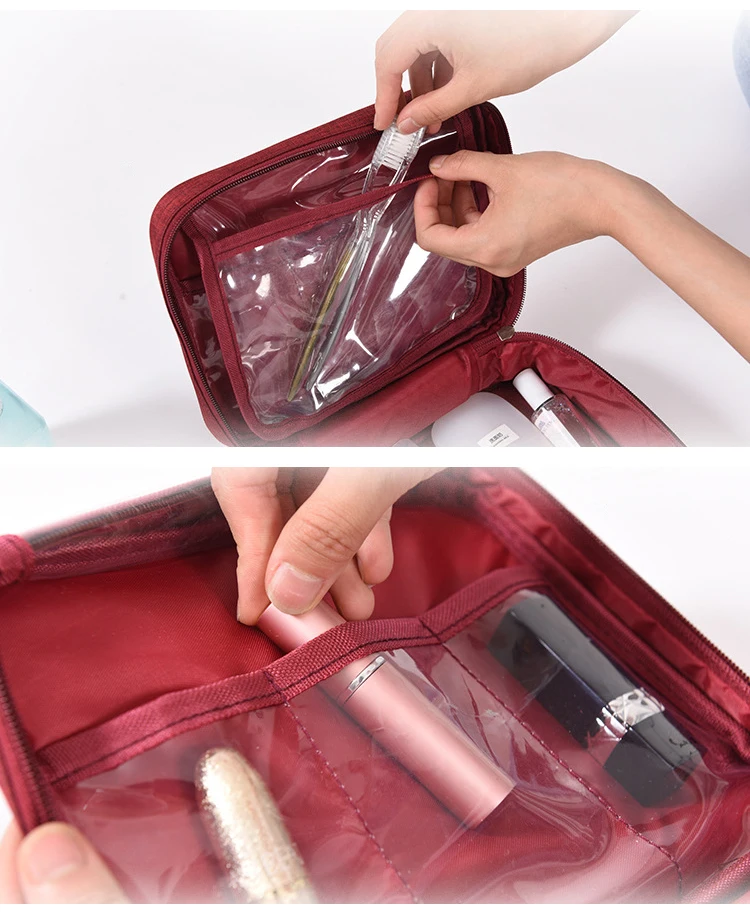 Portable Travel Cosmetic Organizer Men's Toiletry Makeup Storage Bag Zipper Pouch Home Luggage Accessories Supplies