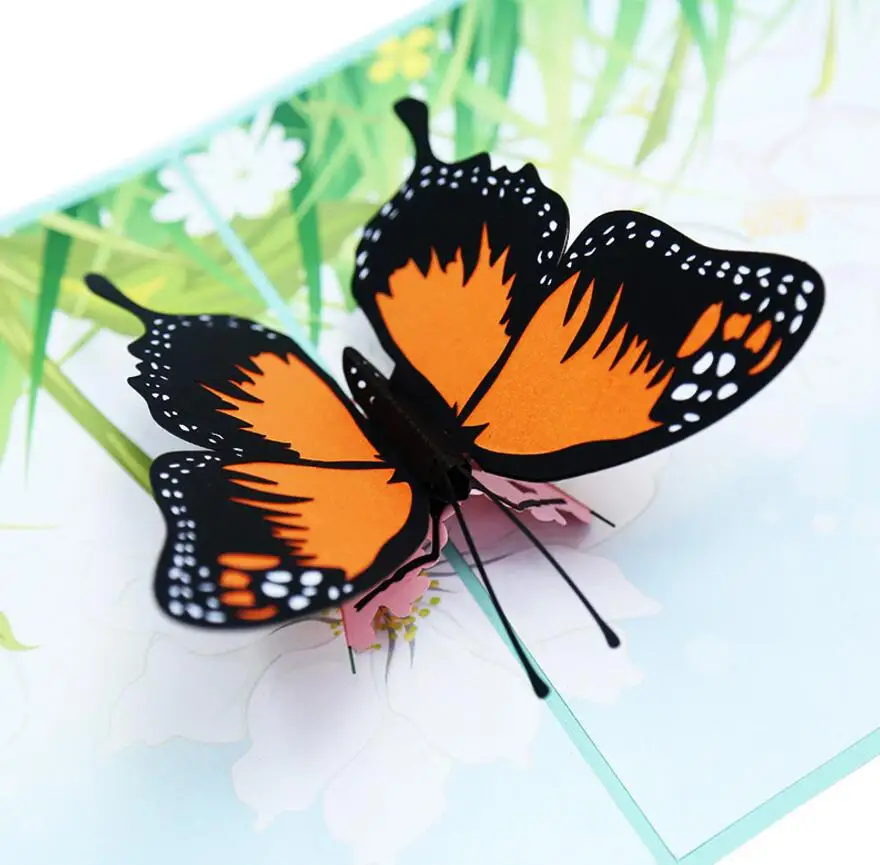 10pcs Hollow Butterfly Handmade Kirigami Origami 3d Pop Up