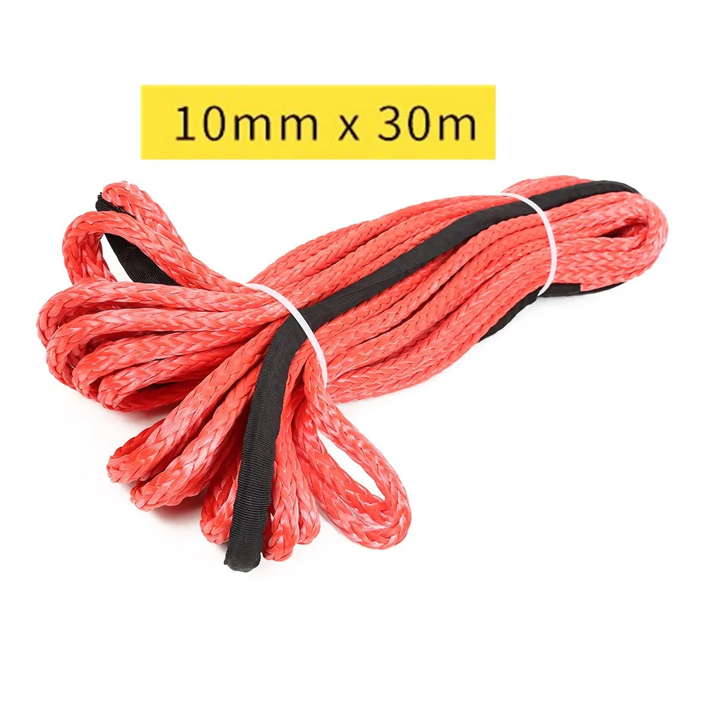 10 مللي متر X 30 m مثابرة عالية الاصطناعية حبل رفع خط الانتعاش كابل 23809LBS كسر الحمل