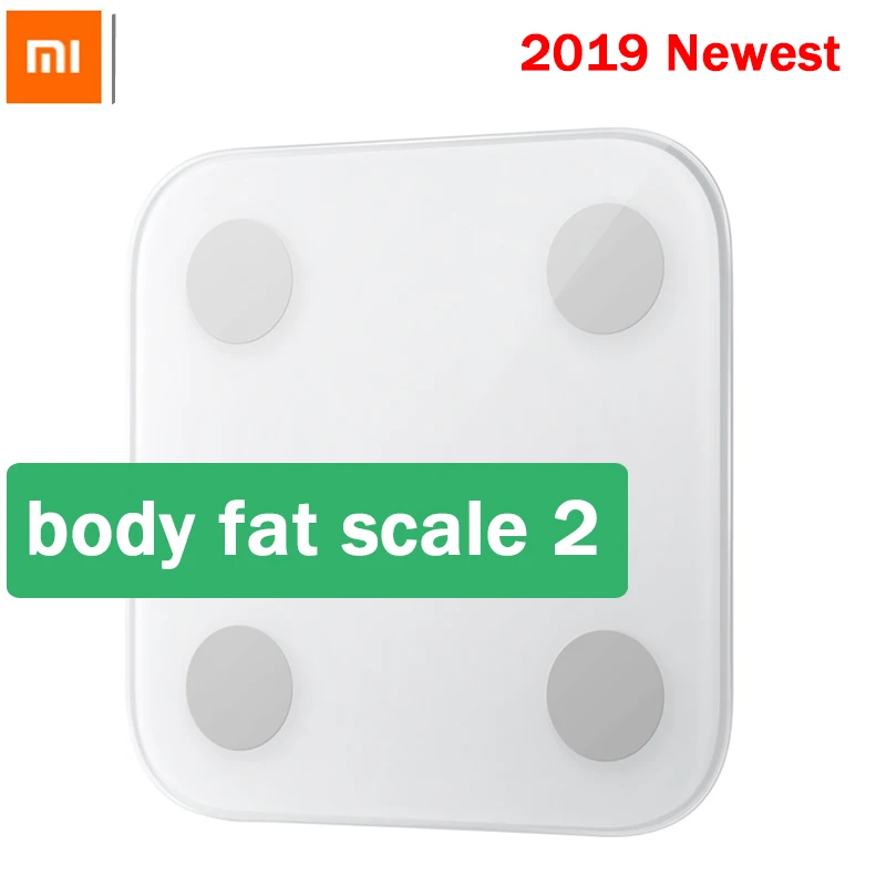 

2019 New Xiaomi Smart Body Fat Scale 2 Bluetooth 5.0 Balance Test Body Date BMI Health Weight Weighing Scale Monitor white