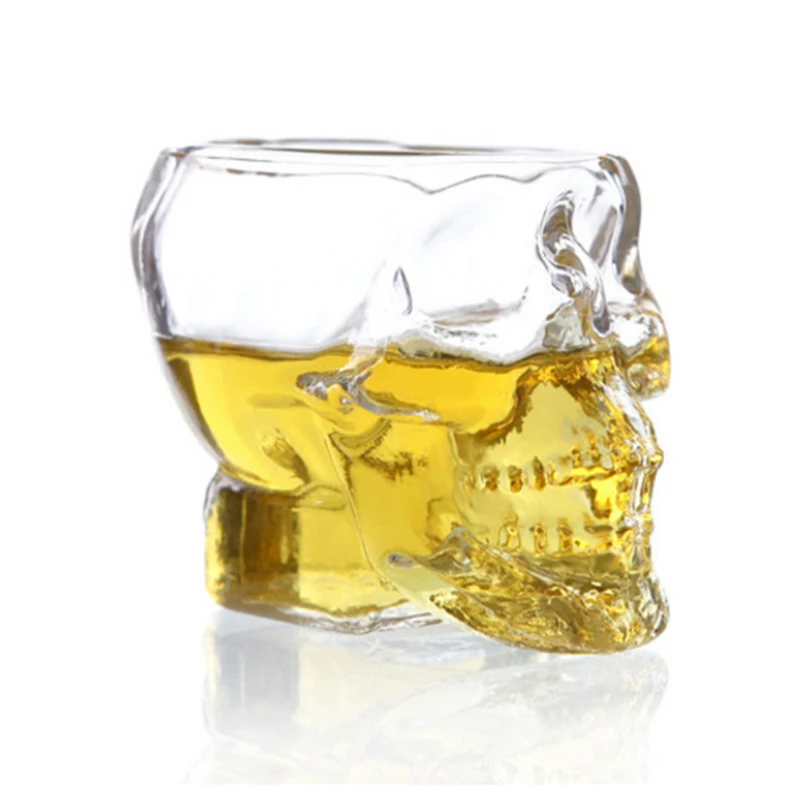 2018 New Creative Crystal Skull Glass Cup Vodka Wine Bottle Beer