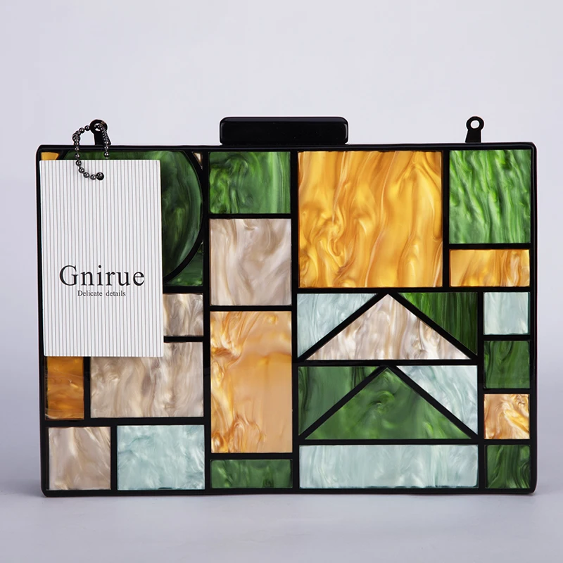 2019 New Brand Acrylic Patchwork Evening Bags Vintage Women Messenger Bags Geometric Pattern Clutches Party Prom Handbags Purses 2019 New Brand Acrylic Patchwork Evening Bags Vintage Women Messenger Bags Geometric Pattern Clutches Party Prom Handbags Purses