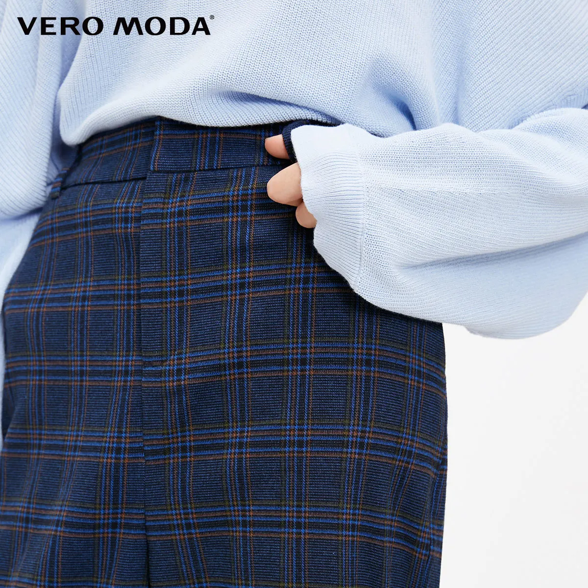 Vero Moda Женские клетчатые широкие повседневные брюки | 31836J504