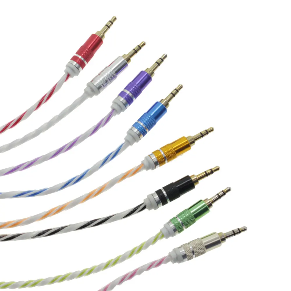 1Pc Male to Male 3.5mm Jack Plug Cord Stereo Audio Cable For iPod MP3