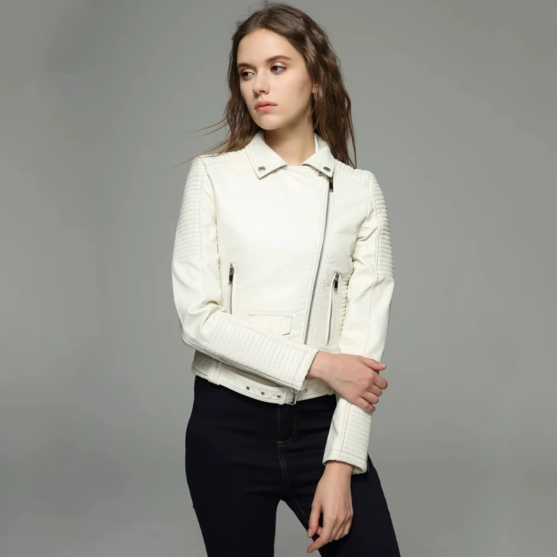 Женская мотоциклетная куртка TMODA249 Новинка осени 2020 белые Байкерские Куртки из