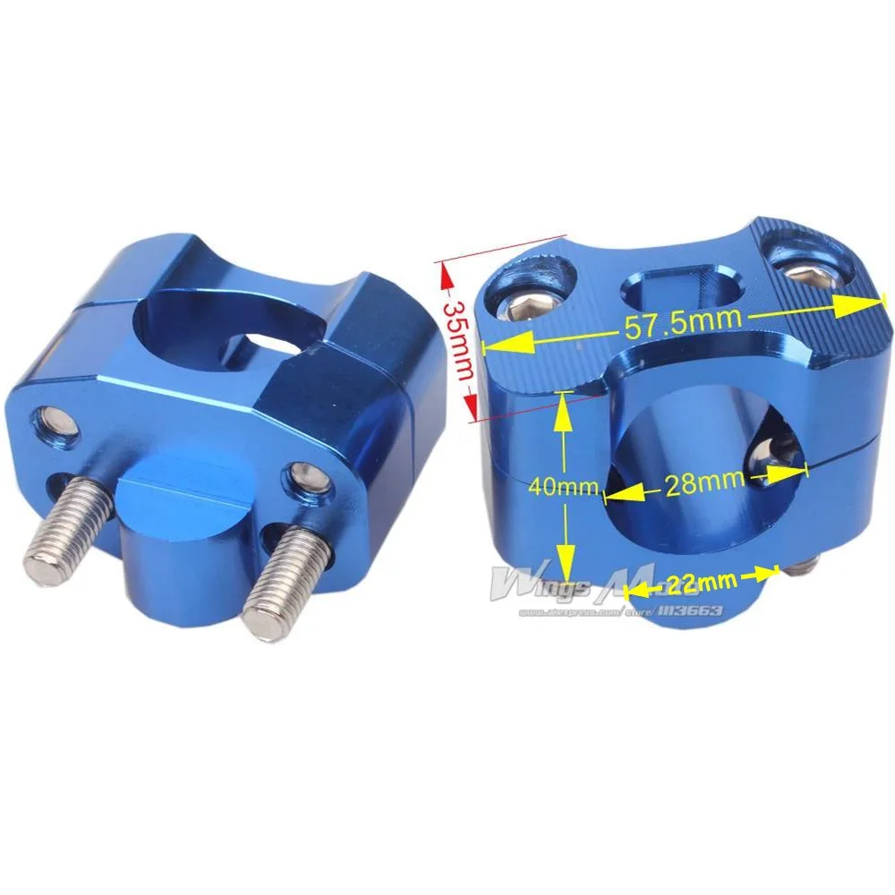 Motorcycle Bar Clamps Handlebar Bar Risers For 28MM 1 1/8 Fat Bar Pit