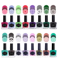 Родился Довольно конфеты Цвета ногтей лак для стемпинга черный сладкий Стиль пластины с узорами для ногтей Полировка, ногти принт покрытие для маникюра 15 мл 6 мл - изображение