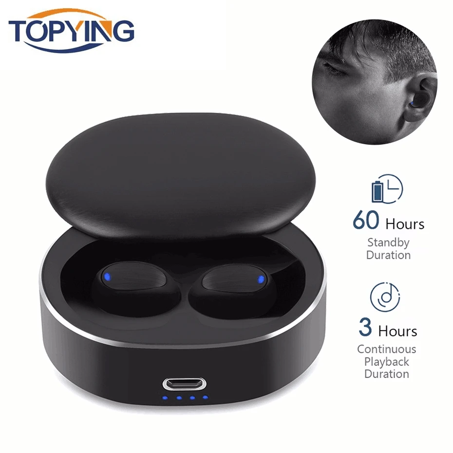 

TWS 5.0 Wireless Earphones In-Ear 3D True Stereo Earbuds for iphone X 6 7 8 Samsung Xiaomi with mic handsfree calls PK HBQ