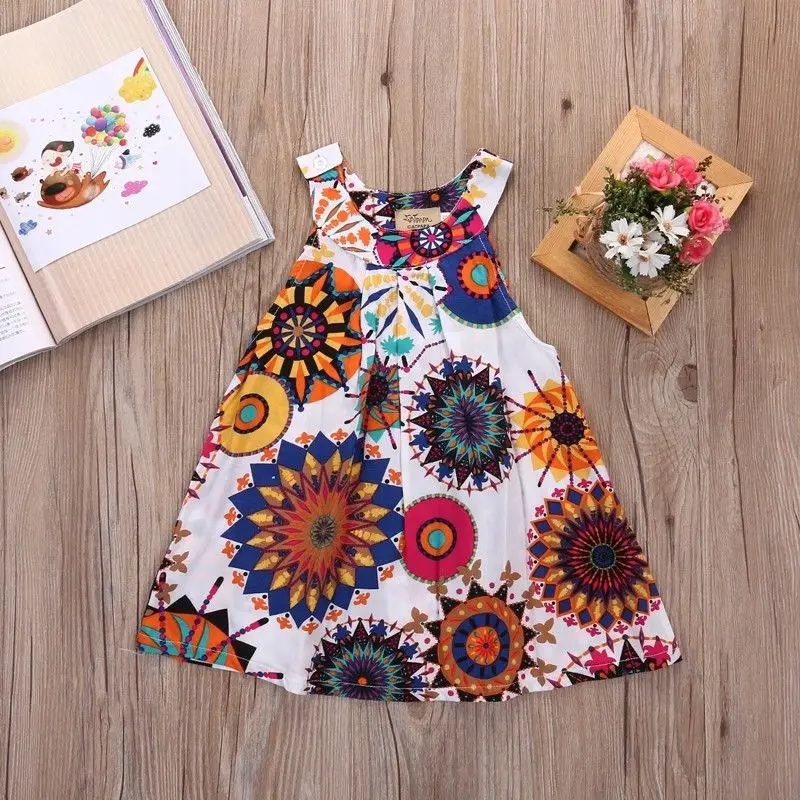 Лидер продаж модные летние платья для малышей милые вечерние платья-пачки для девочек платье принцессы с цветочным рисунком - Цвет: A