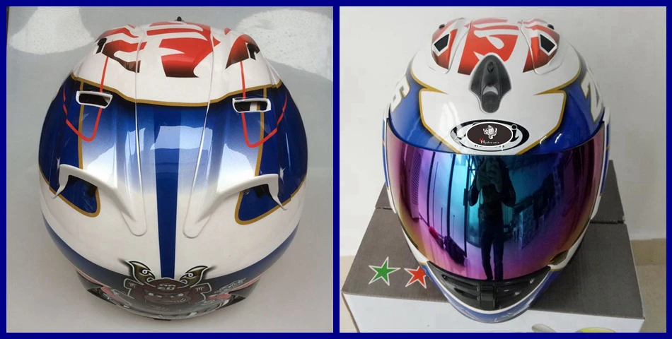 ARAI 26# мужские Мото GP синие шлемы дорожный мотоциклетный шлем капитан мотоцикл Casway Велосипеды 6