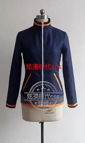 

Anime Steins Gate Suzuha Amane Cosplay Costume Zipper Casual blue Coat Jacket 11