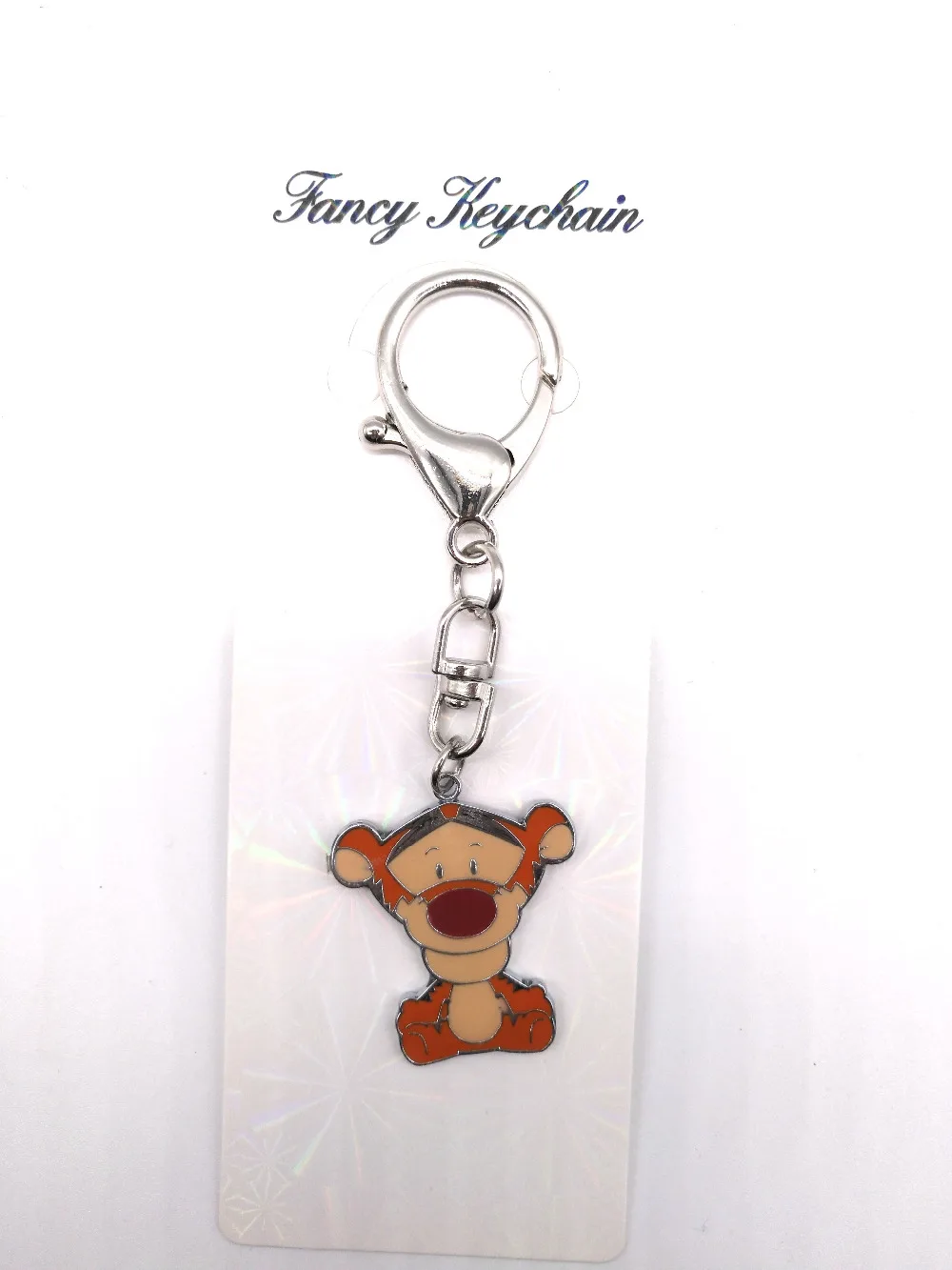 

New Retail 1 pcs cartoon Tiger Key Chains Lobster Buckle Pendant Keyring Best Gift Bell M22