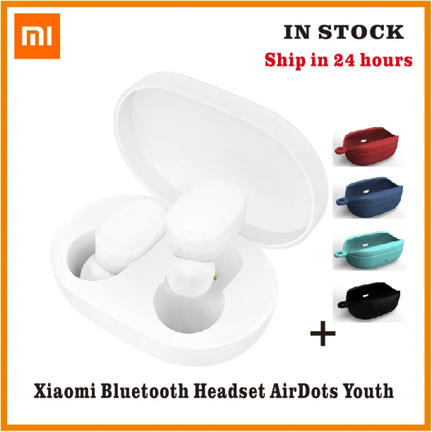 Xiaomi mi AirDots Bluetooth наушники TWS стерео беспроводные наушники-вкладыши гарнитура бас гарнитура Молодежная версия с mi c Handsfree