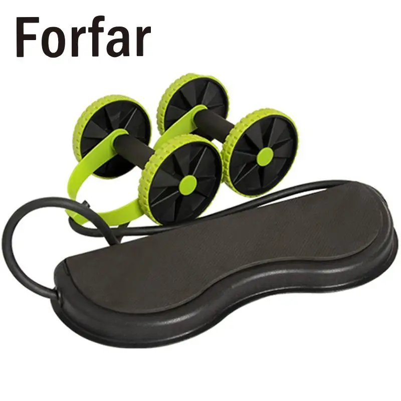 Forfar, два колеса, роликовые, для тренировки мышц, спортивные, тянущиеся, упругие, абдоминальное сопротивление, инструмент для веревки, тренажер для мышц живота