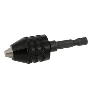 

Hot 1/4 Inch Hex Shank Keyless Drill Chuck Quick Change Adapter Converter 0.3-6.5MM (Black) Retail