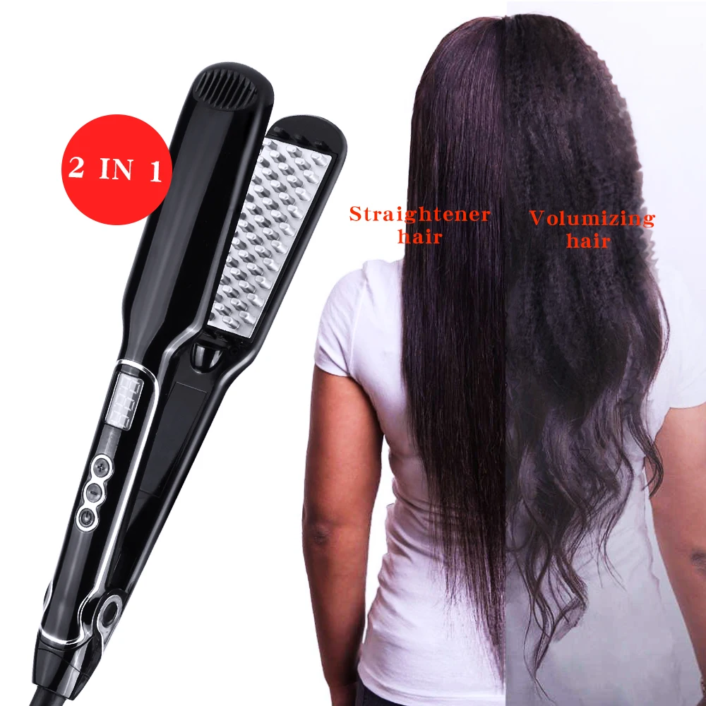 

Professional Hair Volumizing Iron Flat Iron LCD Display Hair Straightener Ceramic Suitable for Long Short Hair Styling Tools