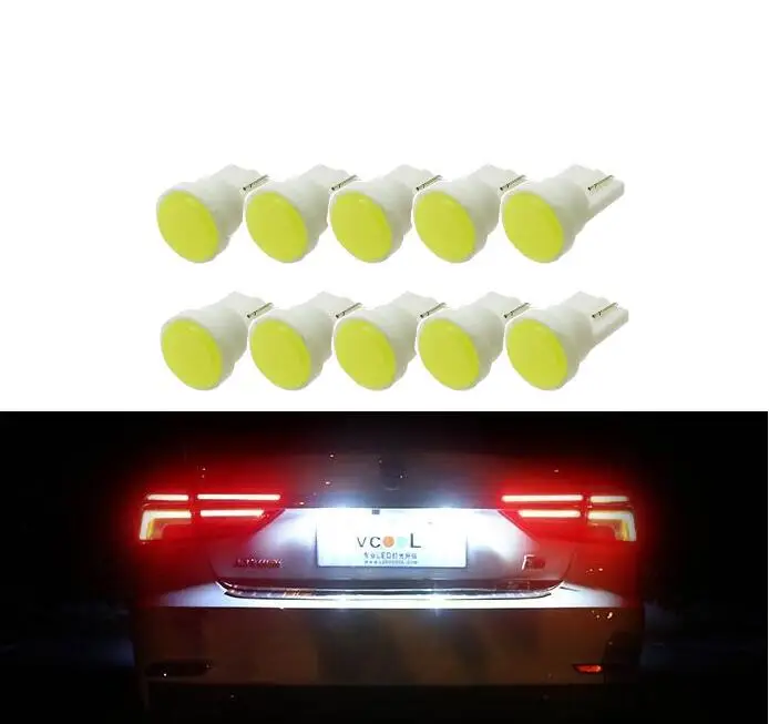 10 шт. T10 W5W светодиодный 194 автомобильный парковочный светильник 501 WY5W 1 COB