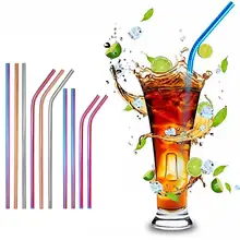 12 шт./компл. многоразовые Еда Нержавеющая сталь кружка-термос с соломкой трубка подходит для любой Тип набор чайных чашек включают в себя 2 щетки для чистки