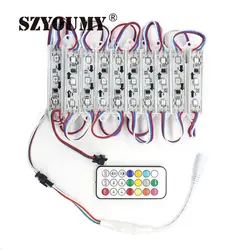 SZYOUMY светодиодный цифровой модуль 3 светодиодный S 2811 IC 5050 RGB SMD DC 12 V светодиодный водонепроницаемый цветной светодиодный модуль