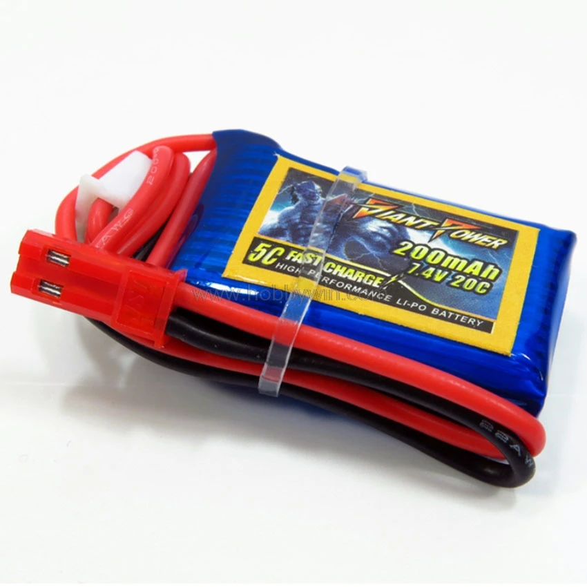 

7.4V 2S 200mAh 20C LiPO battery JST plug for F39 Indoor aircraft 1/36 RC Buggy Car Truck Lipolymer power