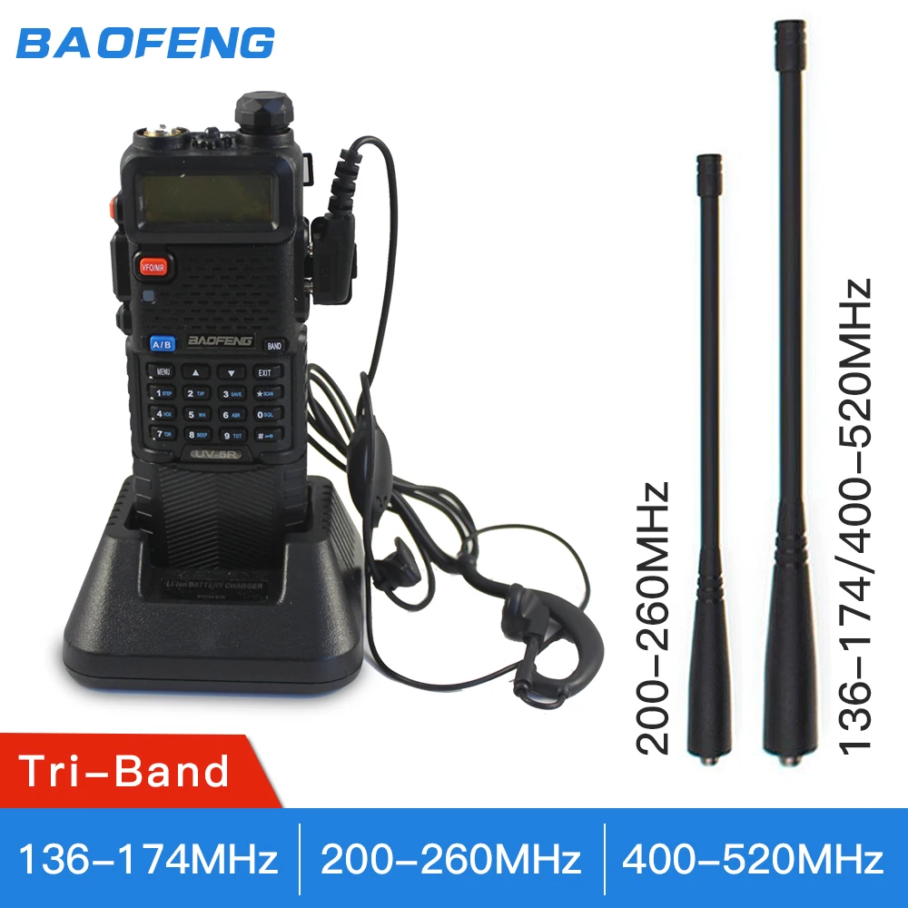 2019 Baofeng UV-5R Tri-Band UV-5RX3 BF-R3 handheld Walkie Talkie 136-174MHz 220-260MHz 400-520MHz 3800Mhz Transceiver Radio | Мобильные