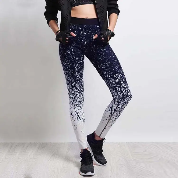 2018 Yoga Pants Print Women Leggings Fitness Soft Comfortable Leggins Mujer Push Up Leggings Plus Size Elastic Slim Leggings     